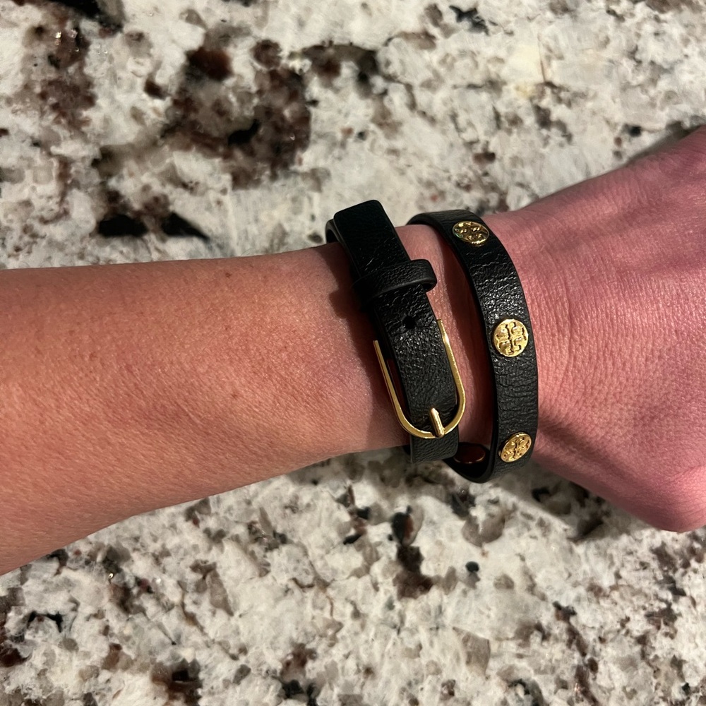 Tory Burch leather double bracelet